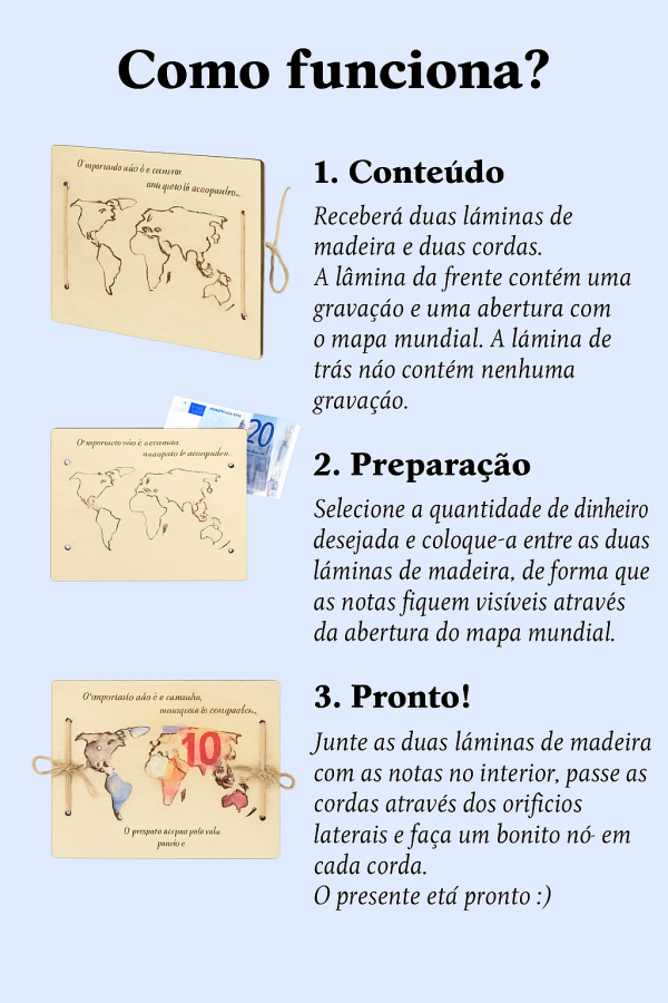 Cartão de felicitação de madeira - Mundo - Image 2